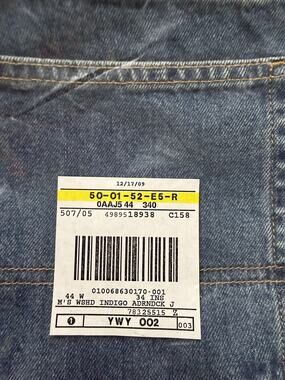 New Men's L.L. Bean Denim 1912 Washed Indigo Jeans 44x34